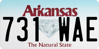 AR license plate 731WAE