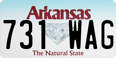 AR license plate 731WAG