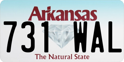 AR license plate 731WAL