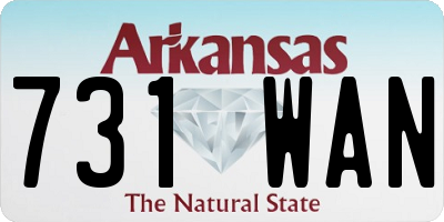 AR license plate 731WAN