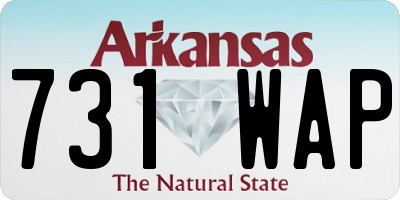 AR license plate 731WAP