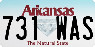 AR license plate 731WAS