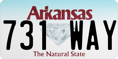 AR license plate 731WAY