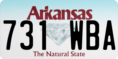 AR license plate 731WBA