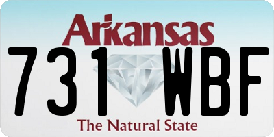 AR license plate 731WBF