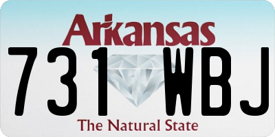 AR license plate 731WBJ