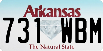 AR license plate 731WBM