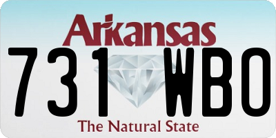 AR license plate 731WBO