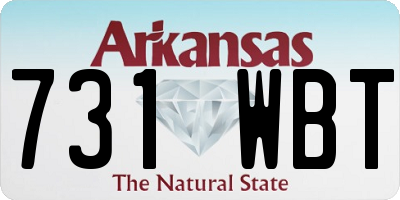 AR license plate 731WBT