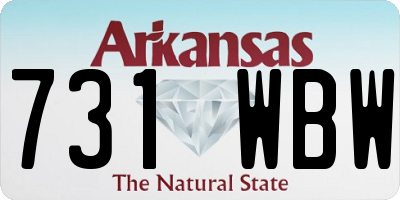 AR license plate 731WBW