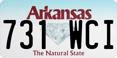 AR license plate 731WCI