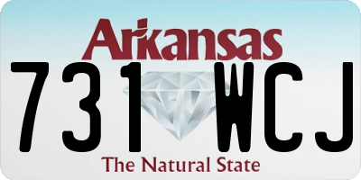 AR license plate 731WCJ