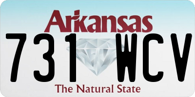 AR license plate 731WCV