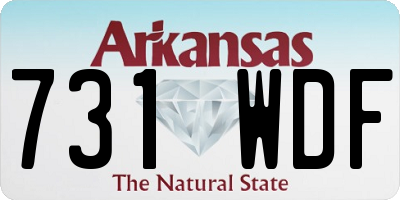 AR license plate 731WDF