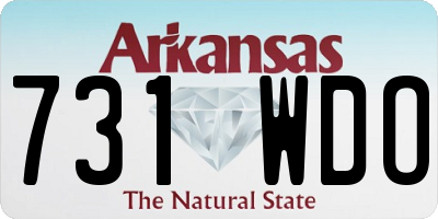 AR license plate 731WDO