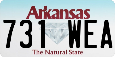 AR license plate 731WEA
