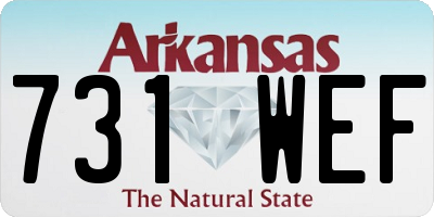 AR license plate 731WEF
