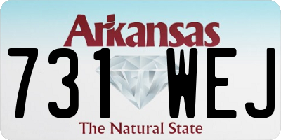 AR license plate 731WEJ