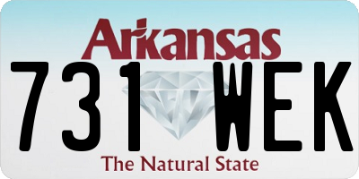 AR license plate 731WEK