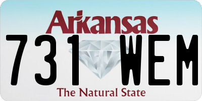 AR license plate 731WEM