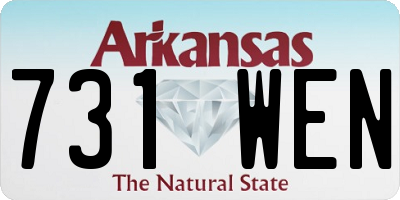 AR license plate 731WEN