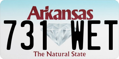 AR license plate 731WET