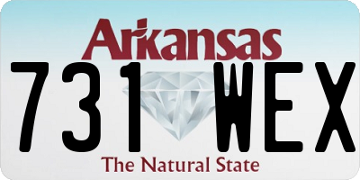 AR license plate 731WEX