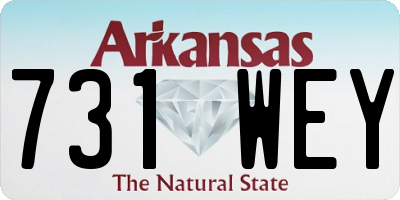 AR license plate 731WEY