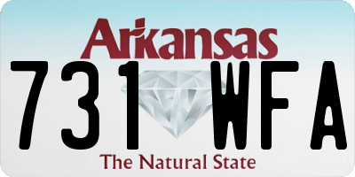 AR license plate 731WFA