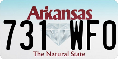AR license plate 731WFO