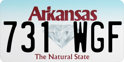 AR license plate 731WGF