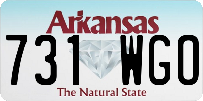 AR license plate 731WGO