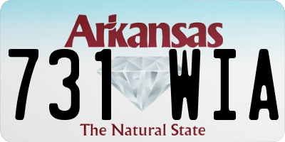 AR license plate 731WIA