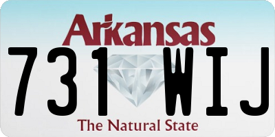 AR license plate 731WIJ
