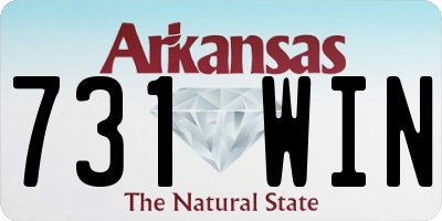 AR license plate 731WIN