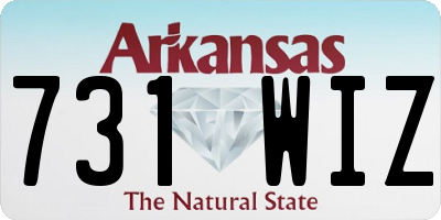 AR license plate 731WIZ