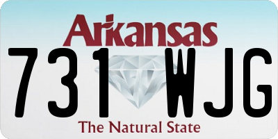 AR license plate 731WJG