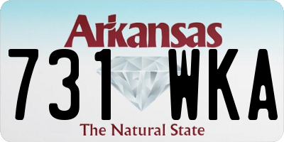 AR license plate 731WKA