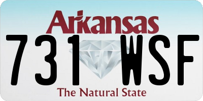 AR license plate 731WSF