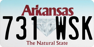 AR license plate 731WSK