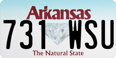 AR license plate 731WSU