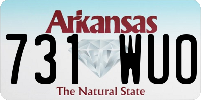 AR license plate 731WUO