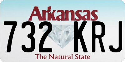 AR license plate 732KRJ