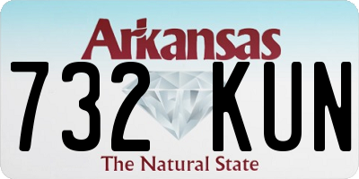 AR license plate 732KUN