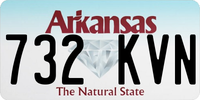 AR license plate 732KVN