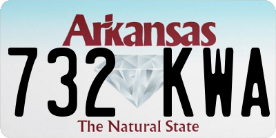 AR license plate 732KWA
