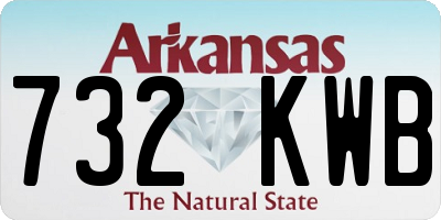 AR license plate 732KWB