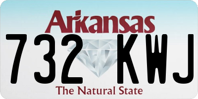 AR license plate 732KWJ