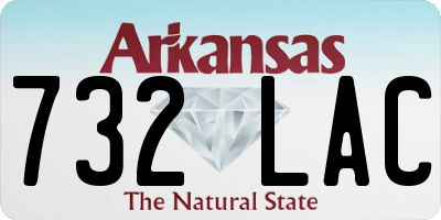 AR license plate 732LAC