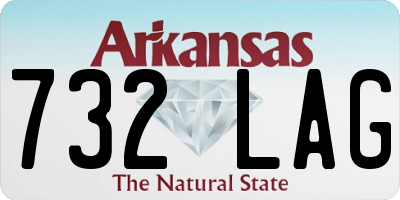 AR license plate 732LAG